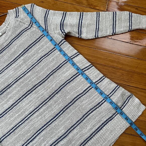 Madewell Crewneck Cabin Stripe Linen Silk Blend Knit Sweater Size S - Picture 13 of 14